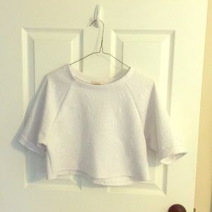 Boxy White Crop Top